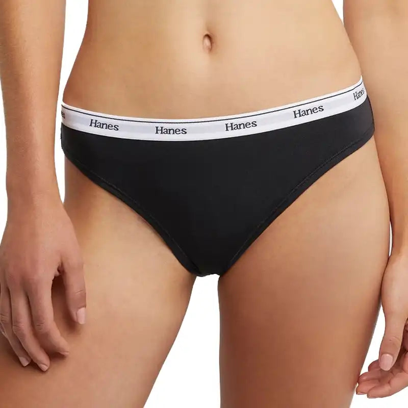 Hanes Classics Women's Panties High Cut Cotton Assorted Underwear (12) Pair  Sz 7