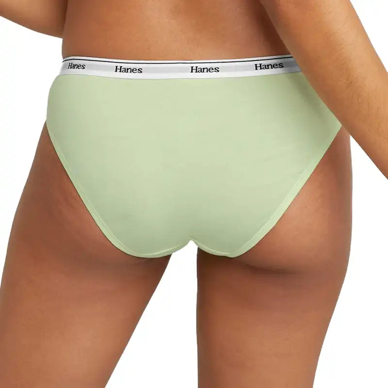 Hanes Women's Stretch Cotton Bikini Underwear, Moisture-Wicking, 10-Pack  Assorted 7