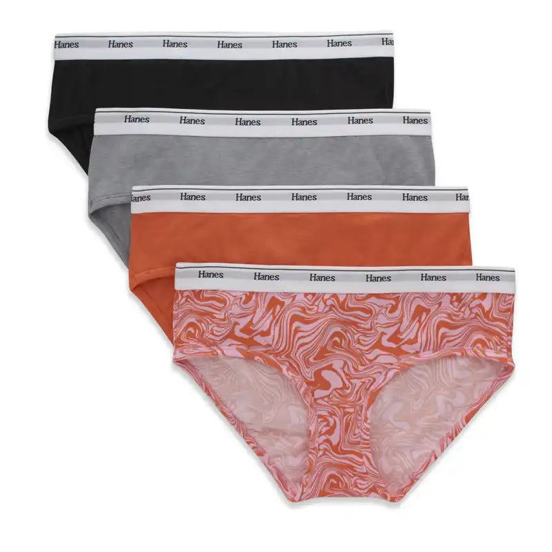 Hanes Ladies Cotton Stretch Thong 4pk Underwear - Assorted – Camp