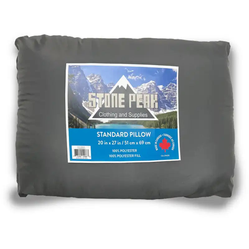 Charcoal Stone Peak Microfiber Pillow