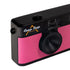 Pink and black camera with 'Camp Snap' branding on a white background