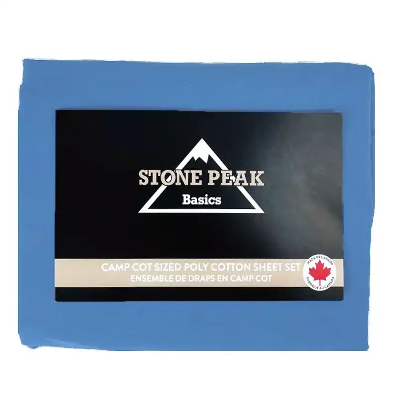 Poly-Cotton Cot Sheet Sets Blue