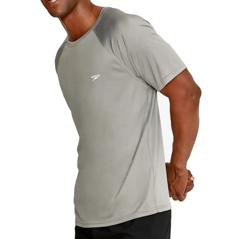 Men's Short Sleeve Swim Tee Grey