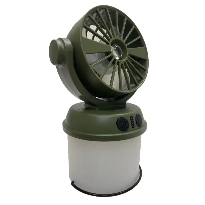 Green portable fan and light 