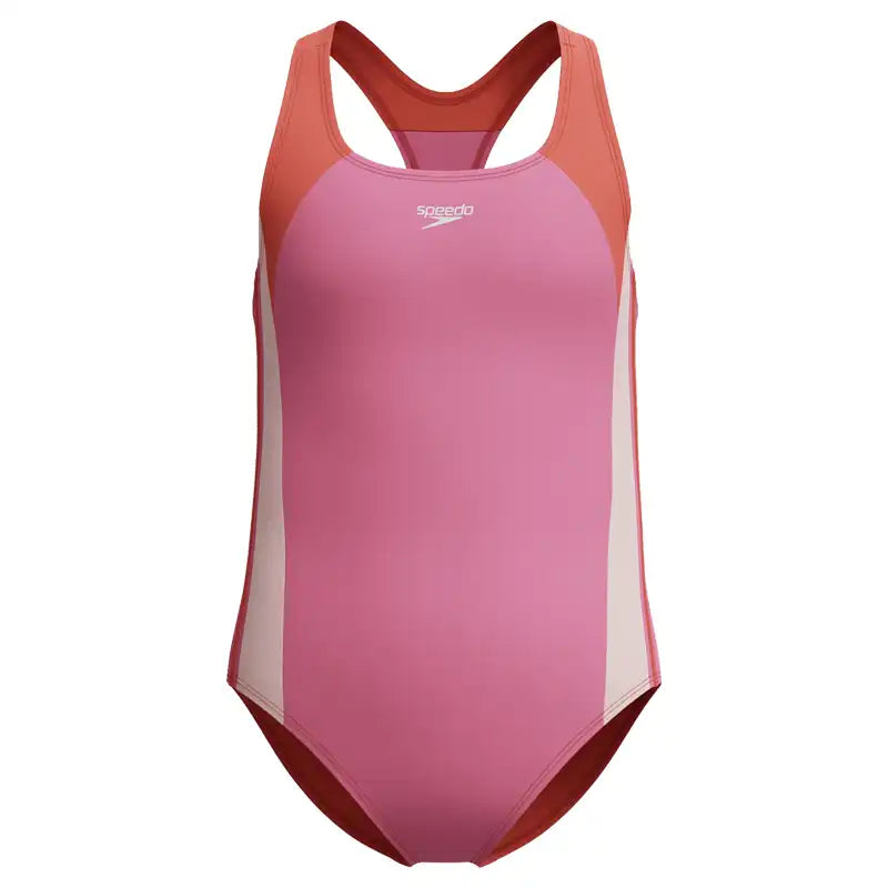 Pink Lemonade Speedo Splice Swimsuit for women.