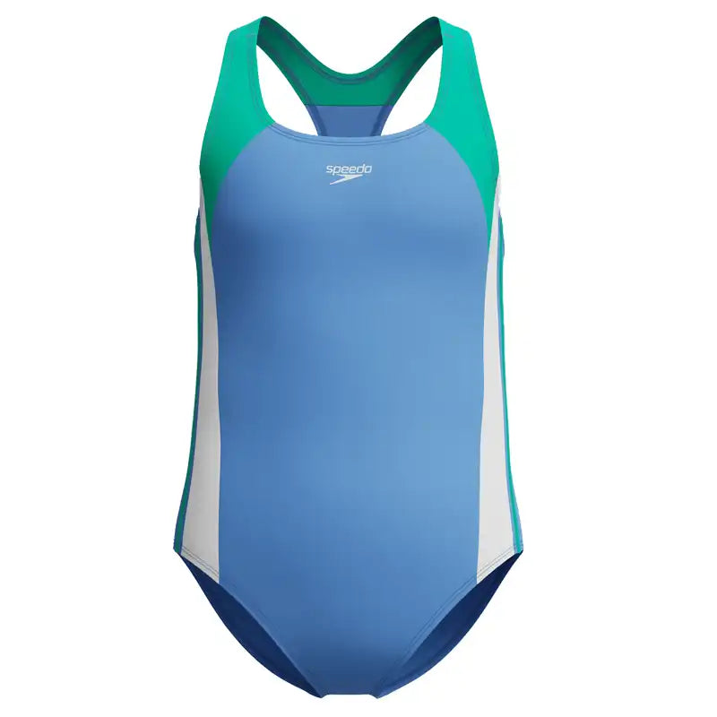 Periwinkle blue speedo one piece splice swimsuit