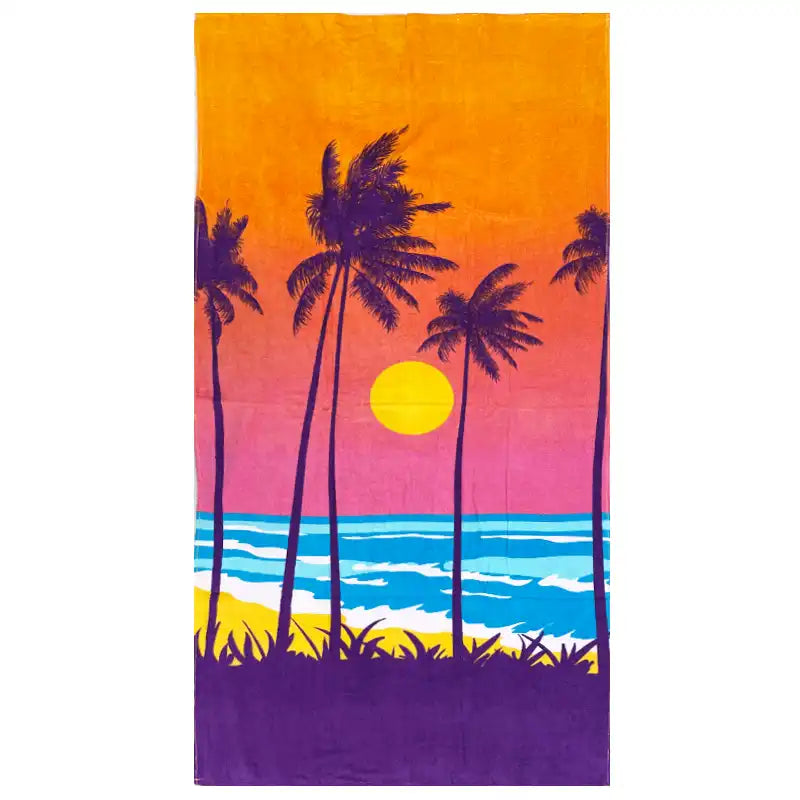 Cotton Beach Towel - Sunset