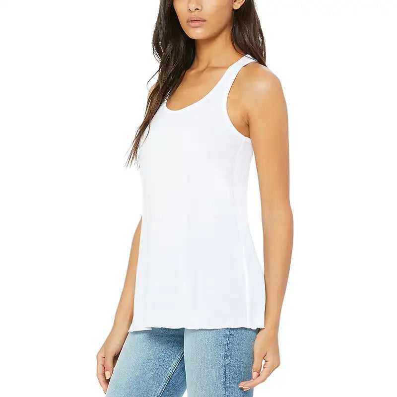 Women's White Racerback Tank Top