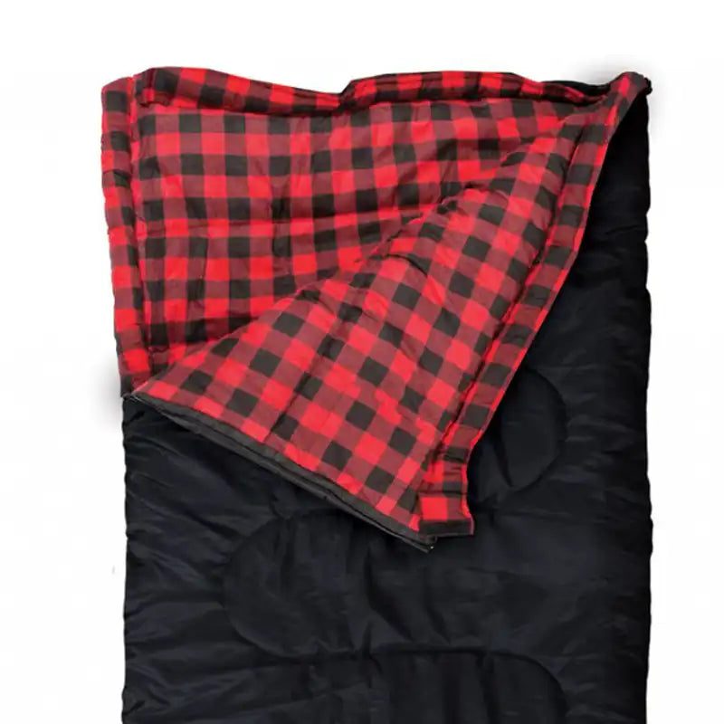 Plaid sleeping bag