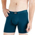 Teal boxer briefs with 'SAXX' branding on a white background