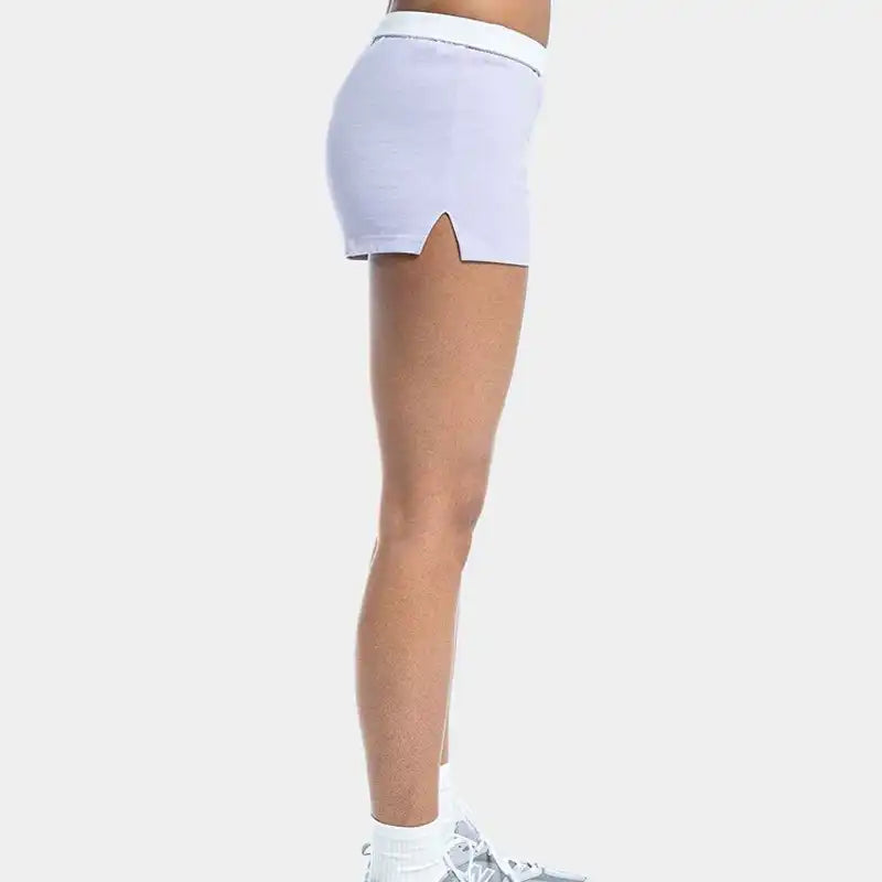 Lavender shorts side view