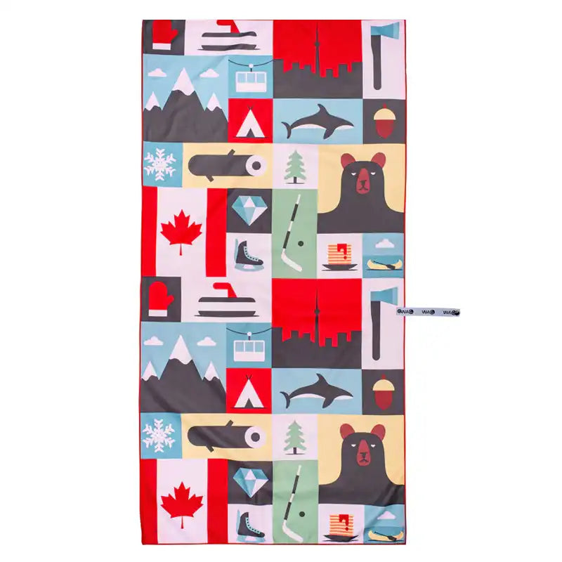 Waci Microfiber Towel: Canada Print