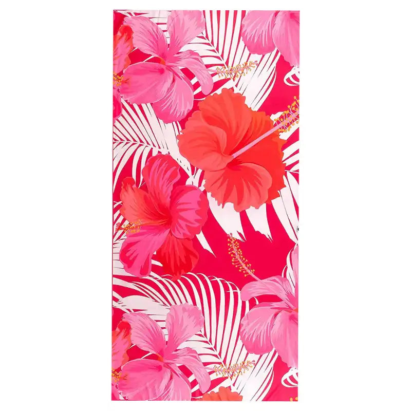 Waci Microfiber Towel: Hibiscus print