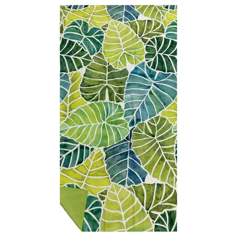 Waci Microfiber Towel: Leaves Print