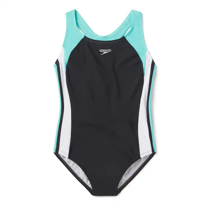 Anthracite Speedo Girls Infinity Splice One Piece Swimsuit
