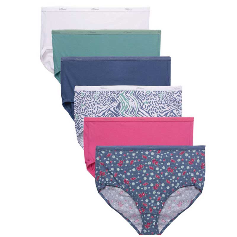 Hanes Women's High-Waisted Brief Underwear Pack, Moisture-Wicking