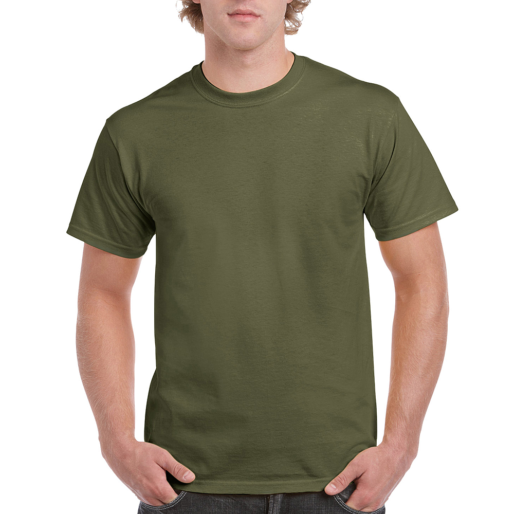 Military Green Gildan Men's Short Sleeve Tee