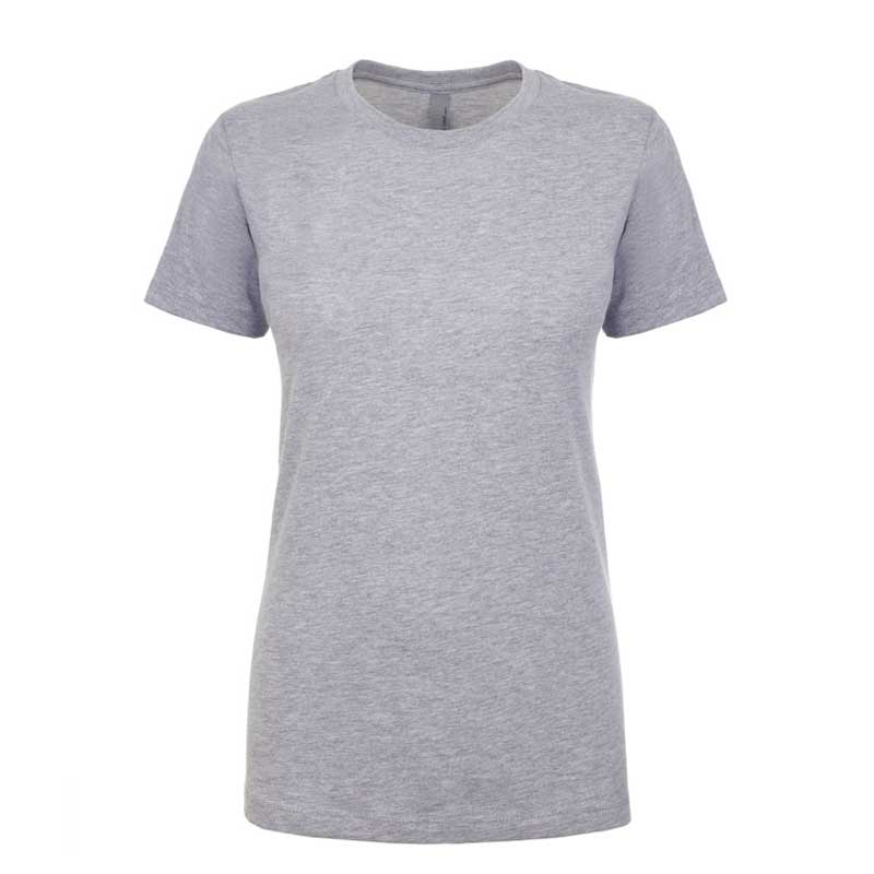 Grey Next Level apparel Women's Cotton Boyfriend Tee Shirt