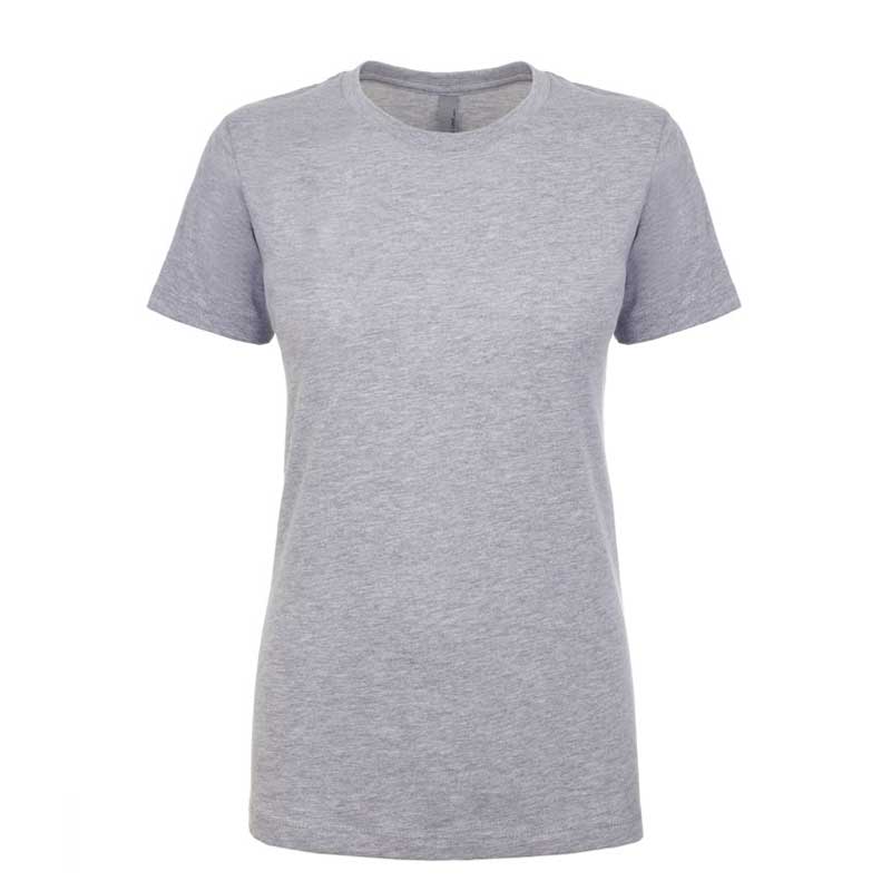 Grey Next Level apparel Women's Cotton Boyfriend Tee Shirt