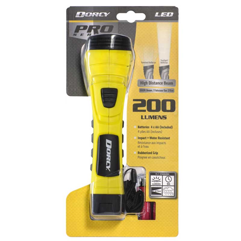 dorcy rechargeable flashlight canada DORCY Yellow LED Flashlight – Camp Connection General Store