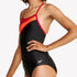 Speedo Women's Red Colourblock Flyer Swimsuit