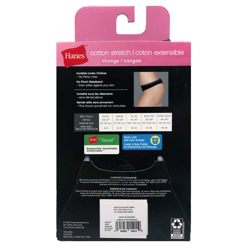 Hanes Ladies Cotton Stretch Brief 4pk Underwear – Camp Connection General  Store