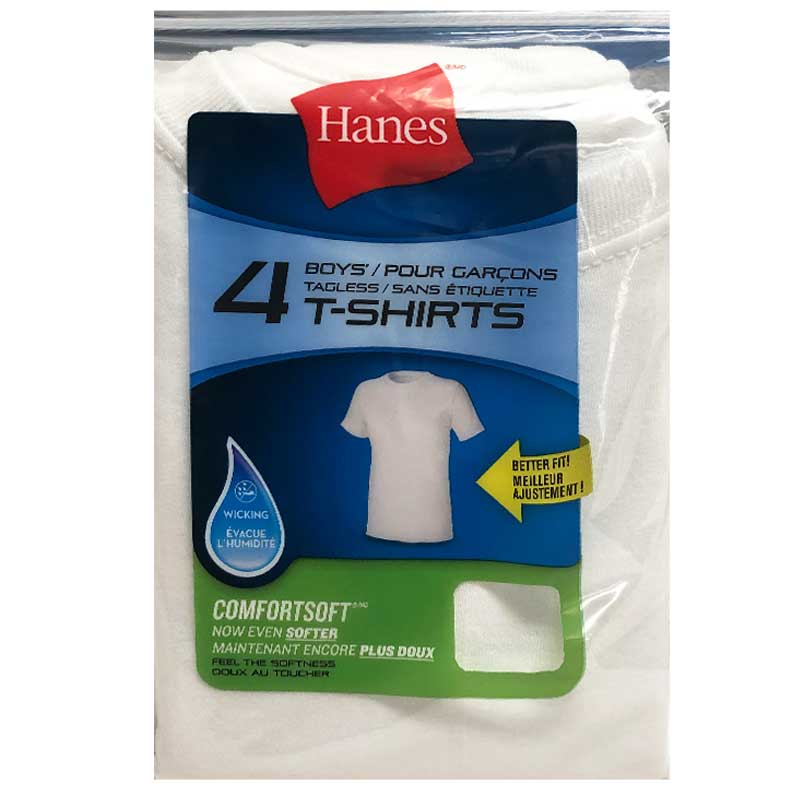 Hanes Boys 4 pack cotton T-Shirts – Camp Connection