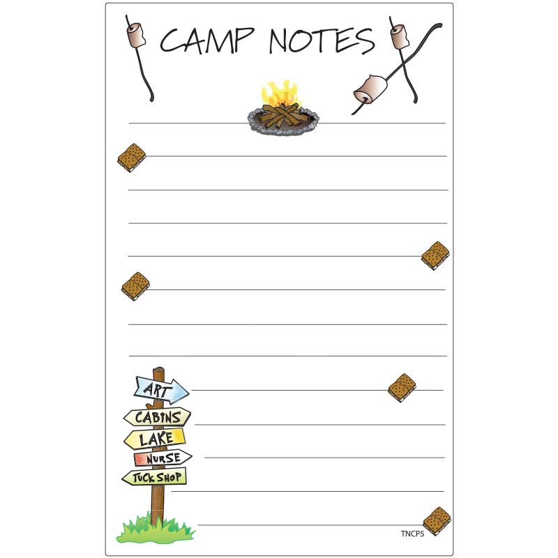 Campers lined Note Paper