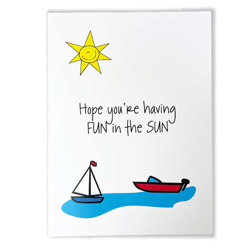 Fun in the sun greeting cards