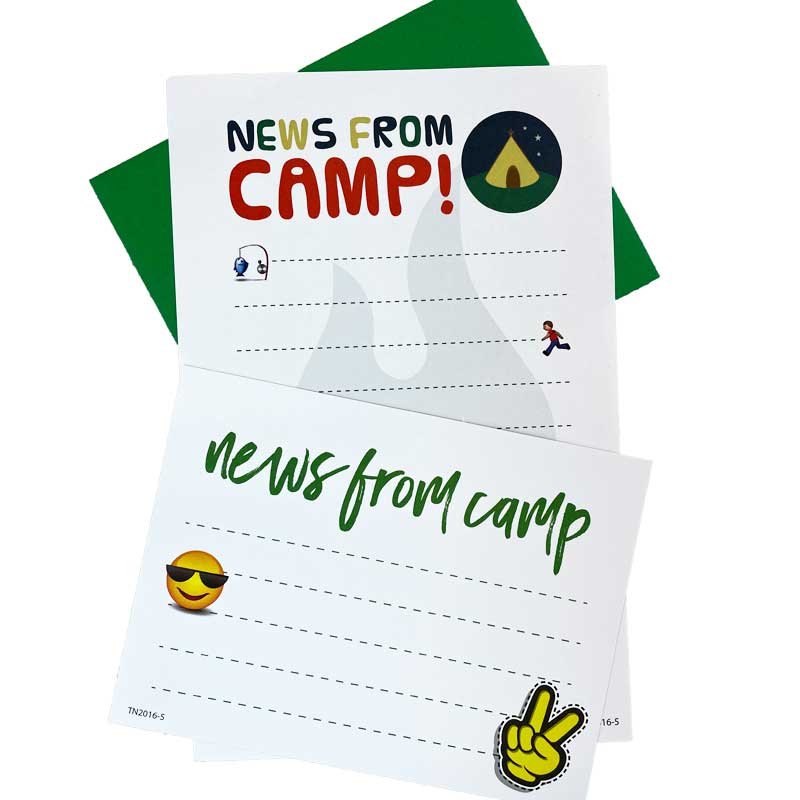 Summer Camp Stationery send home Cool News From Camp