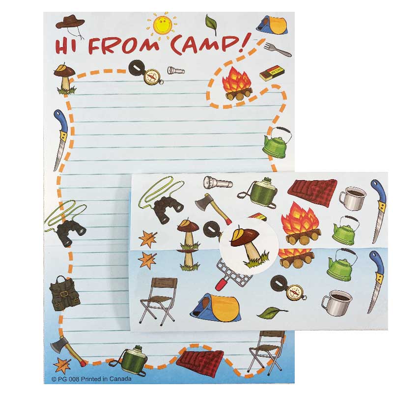Summer Camp Outdoor Adventure Sticker-Seal Stationery