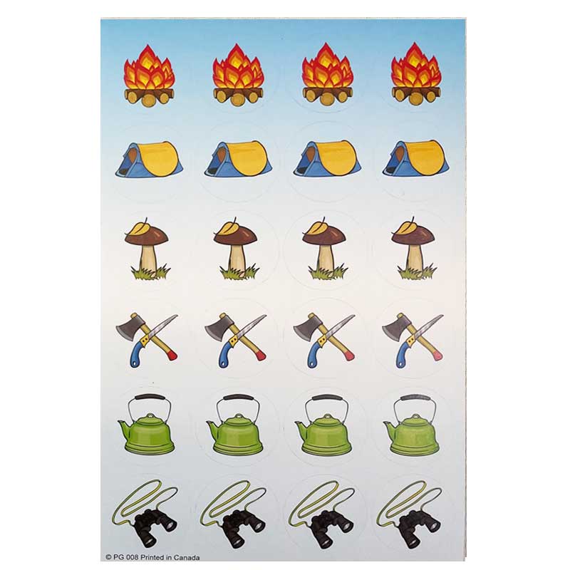 Camp Letters Stickers 
