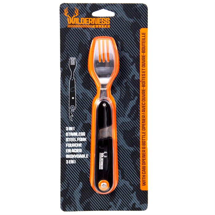 Folding Camp Fork and Bottle Opener