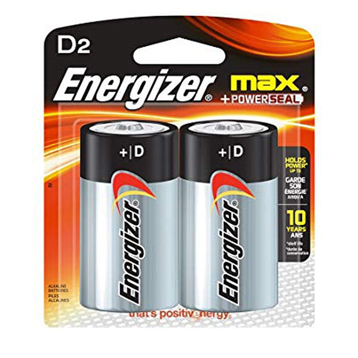 Energizer Max D 2pk Batteries