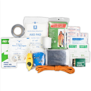 Contents of First Aid and surviaval pack