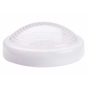 Battery powered push button area light