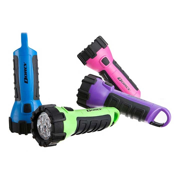Bright Colours in a 4 LED Waterproof Flashlight