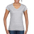 Sport Grey Ladies Cotton V Neck Tee Shirt