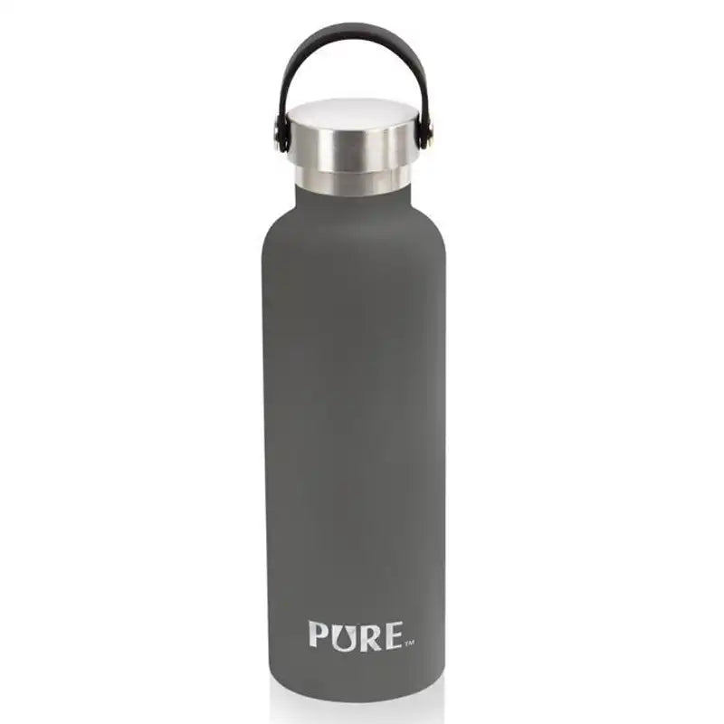 Grey Narrow Mouth Stainless Steel Bottle
