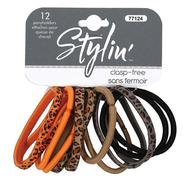 Stylin' Leopard print Ponyholders 12pk