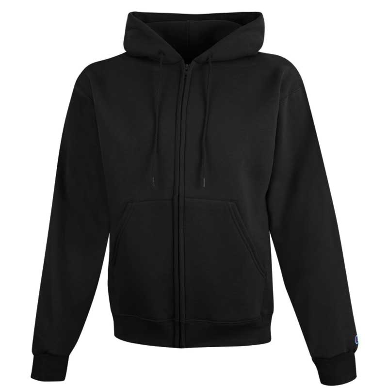 Black Champion Fleece Zip Hood