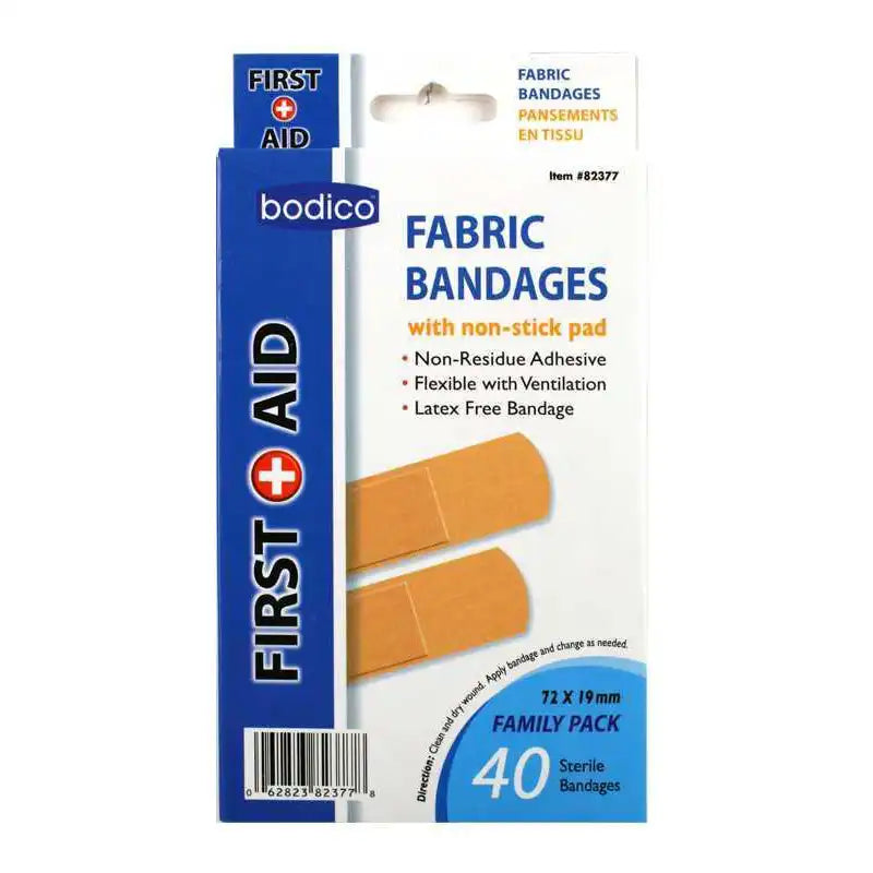 Bodico Adhesive Fabric Bandages 40pk