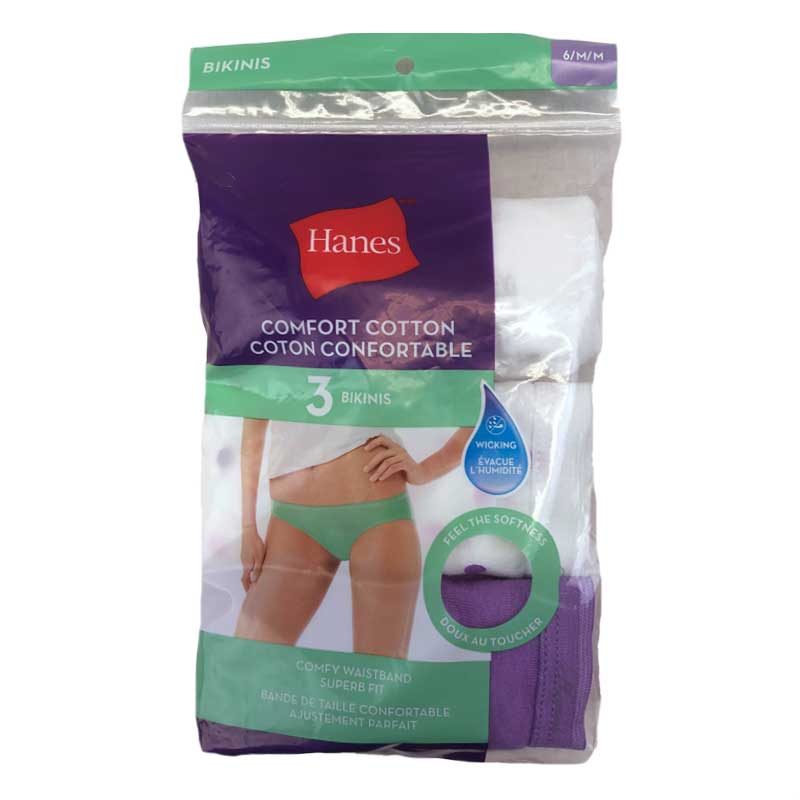 Hanes Ladies Bikini 3pk Assorted panties