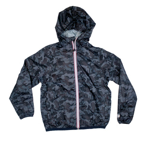 O8 Youth Packer Rain Jacket - Black Camo