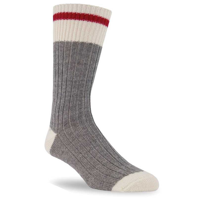 Red Stripe Wool Work Sock