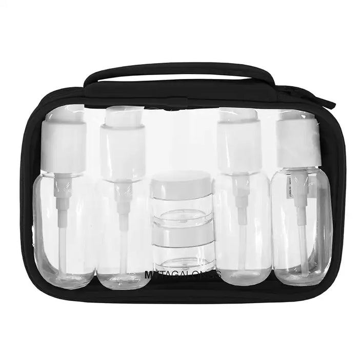 6 Travel Bottles and Case