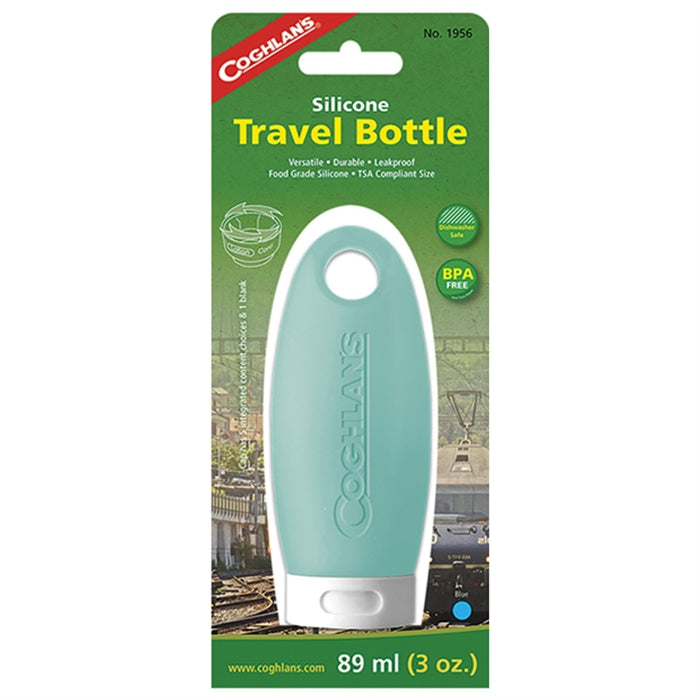 Blue soft travel bottle