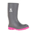 Charcoal and Pink Kids Rubber boot