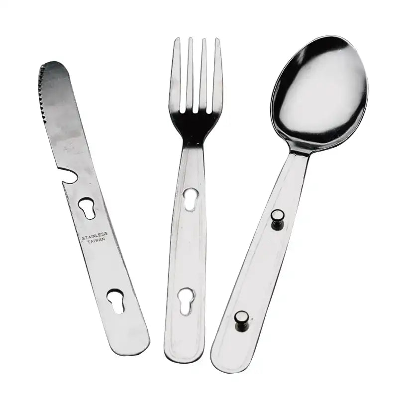 Stainless Steel Camp and Hiking Cutlery Set