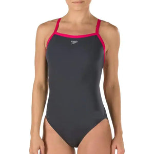 Speedo Women's Fly Back Training Swimsuit Charcoal